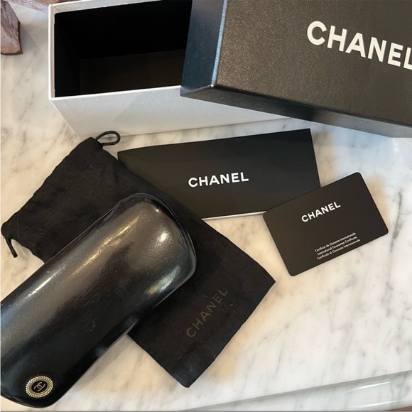 Vintage Denim Studded Chanel Sunglasses - Picture 1 of 13